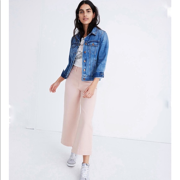 Denim - NWT Madewell Emmett Wide Leg pink oyster crops